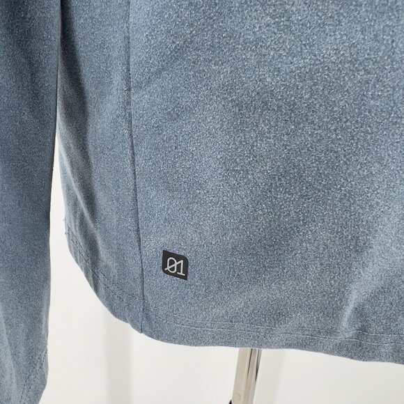 01.ALGO Women's M Medium Performance Hoodie Long Sleeve Blue Pullover 78% Polyes - Picture 4 of 6